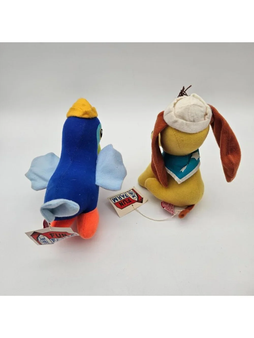 Lot of 6 Vintage 1970s Fun Farm Plush Animals Bugs Bunny Camel Dog Octopus